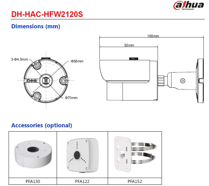 กล้องวงจรปิด DAHUA-HAC-HFW2120S